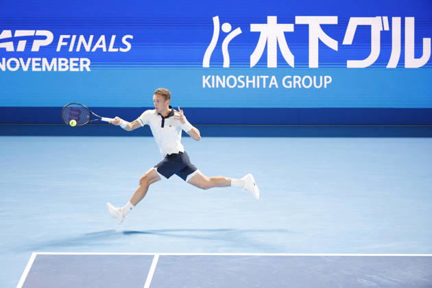 October 4, 2026, Tokyo, Japan: Jiri Lehecka (Czechia) returns a shot against Adolfo Daniel Vallejo (Paraguay) during their quarterfinal match at the Kinoshita Group Japan Open Tennis Championships at Ariake Colosseum in Tokyo. The tournament runs from September 29 to October 6. Lehecka won 6-1, 6-1. Tokyo Japan - ZUMAm191 20261004_aap_m191_145 Copyright: xRodrigoxReyesxMarinx