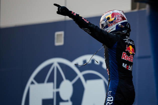 F1 - BAHRAIN GRAND PRIX IN MALAYSIA 2026 VERSTAPPEN Max (nld), Red Bull Racing Ford RB22, portrait celebration during the 2026 Formula 1 Bahrain Grand Prix in Malaysia, 16th round of the 2026 Formula One World Championship, WM, Weltmeisterschaft from October 2 to 4, 2026 on the Sepang International Circuit, in Sepang, Malaysia - SepangMalaysia  Copyright: xEricxAlonsox