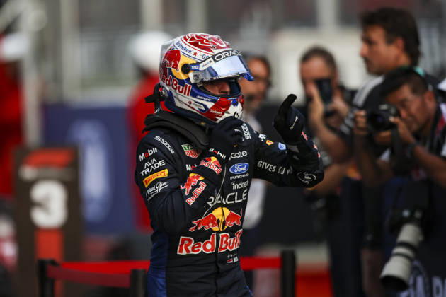 F1 - BAHRAIN GRAND PRIX IN MALAYSIA 2026 VERSTAPPEN Max (nld), Red Bull Racing Ford RB22, portrait celebrates his victory during the 2026 Formula 1 Bahrain Grand Prix in Malaysia, 16th round of the 2026 Formula One World Championship, WM, Weltmeisterschaft from October 2 to 4, 2026 on the Sepang International Circuit, in Sepang, Malaysia - SepangMalaysia  Copyright: xXavixBonillax