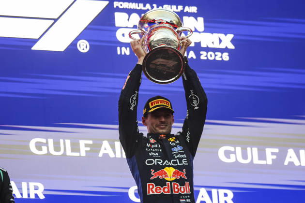 F1 - BAHRAIN GRAND PRIX IN MALAYSIA 2026 VERSTAPPEN Max (nld), Red Bull Racing Ford RB22, portrait podium during the 2026 Formula 1 Bahrain Grand Prix in Malaysia, 16th round of the 2026 Formula One World Championship, WM, Weltmeisterschaft from October 2 to 4, 2026 on the Sepang International Circuit, in Sepang, Malaysia - SepangMalaysia  Copyright: xXavixBonillax