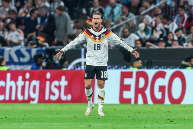 Fussball, UEFA Nations League Saison 2026 2027 Gruppe A2 - 3.Spieltag Deutschland - Serbien 01.10.2026, Allianz Arena Maximilian Mittelstädt (Deutschland, 18) München Allianz Arena Bayern Deutschland