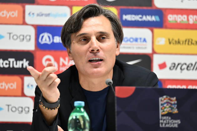 Italy v Turkiye - UEFA Nations League BOLOGNA, ITALY - OCTOBER 5: Vincenzo Montella, head coach of Turkiye, speaks during a press conference, PK, Pressekonferenz following the UEFA Nations League A Group 1 match between Italy and Türkiye at Stadio Renato Dall Ara in Bologna, Italy on October 5, 2026 Mustafa Yalcin Anadolu Bologna Italy. Editorial use only. Please get in touch for any other usage.  Copyright: x2026xAnadoluxMustafaxYalcinx