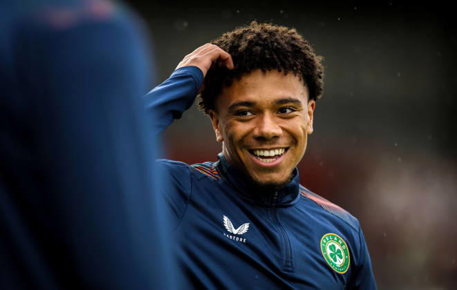 2027 UEFA Under 21 European Qualifier, Munster FA Turner s Cross, Cork 6 10 2026 Republic of Ireland vs England Ireland s Leon Ayinde Leon Ayinde 6 10 2026 Copyright: xx AC019876