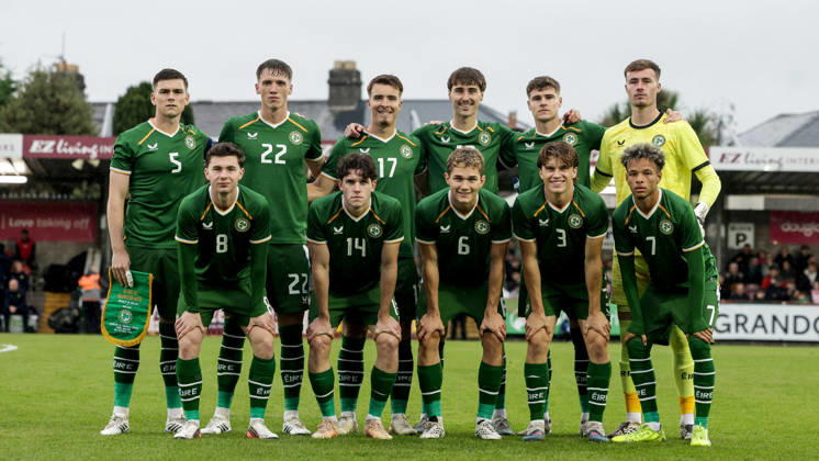 2027 UEFA Under 21 European Qualifier, Munster FA Turner s Cross, Cork 6 10 2026 Republic of Ireland vs England A view of the Ireland team A view of the Ireland team 6 10 2026 Copyright: xx NE1L9849