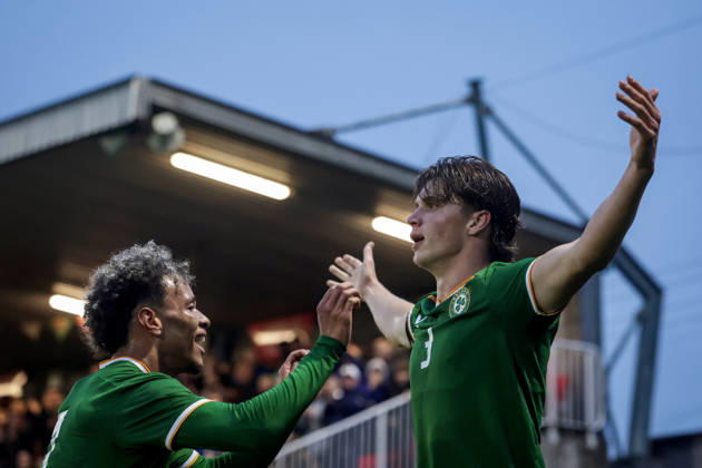 2027 UEFA Under 21 European Qualifier, Munster FA Turner s Cross, Cork 6 10 2026 Republic of Ireland vs England Ireland s Conor McManus celebrates with team mates after he scores his sides 2nd goal of the match Conor McManus celebrates with team mates after he scores his sides 2nd goal of the match 6 10 2026 Copyright: xx NE1L0181