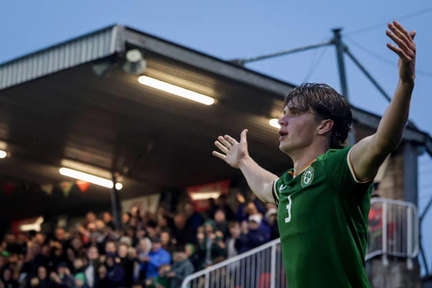 2027 UEFA Under 21 European Qualifier, Munster FA Turner s Cross, Cork 6 10 2026 Republic of Ireland vs England Ireland s Conor McManus celebrates after he scores his sides 2nd goal of the match Conor McManus celebrates after he scores his sides 2nd goal of the match 6 10 2026 Copyright: xx NE1L0169