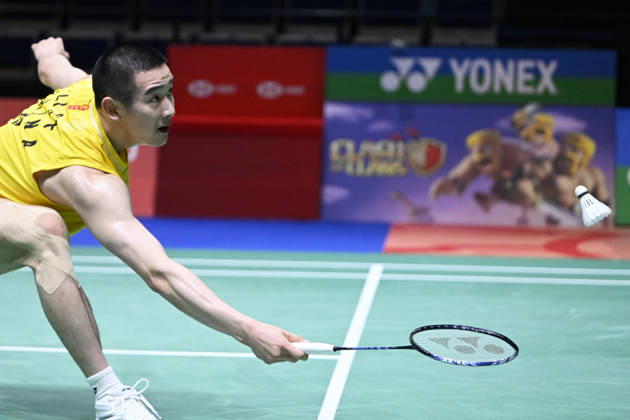 Li Shi Feng of China in action during the badminton Clash of Clans Arctic Open 2026 tournament in Vantaa, Finland on 7th October, 2026. - ANTTI AIMO-KOIVISTO Vantaa Finland 4SluAAiSSu0  Copyright: xAnttixAimo-Koivistox 4SluAAiSSu0