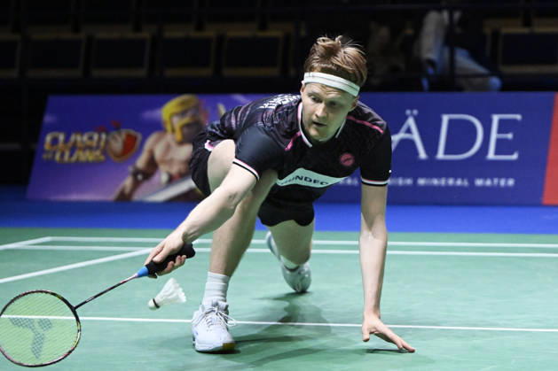 Anders Antonsen of Denmark in action during the badminton Clash of Clans Arctic Open 2026 tournament in Vantaa, Finland, on October 7, 2026. - ANTTI AIMO-KOIVISTO Vantaa Finland OrLjzWmHZNE  Copyright: xAnttixAimo-Koivistox OrLjzWmHZNE