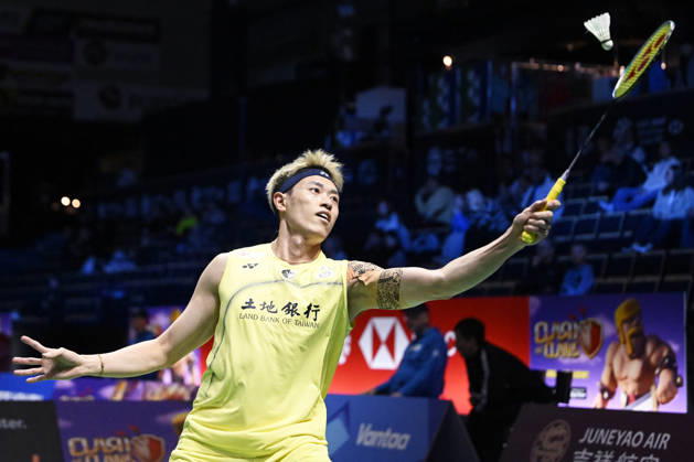 Lin Chun-Yi of Taiwan in action during the badminton Clash of Clans Arctic Open 2026 tournament in Vantaa, Finland, on October 7, 2026. - ANTTI AIMO-KOIVISTO Vantaa Finland 5b-VwmXp6XQ Copyright: xAnttixAimo-Koivistox 5b-VwmXp6XQ