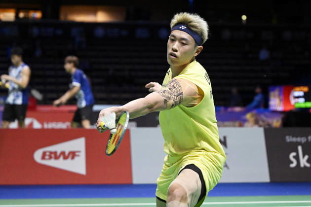 Lin Chun-Yi of Taiwan in action during the badminton Clash of Clans Arctic Open 2026 tournament in Vantaa, Finland, on October 7, 2026. - ANTTI AIMO-KOIVISTO Vantaa Finland ZComnipsE0c  Copyright: xAnttixAimo-Koivistox ZComnipsE0c