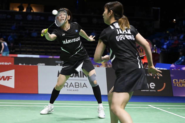 LKS 20261007 Sayaka Hirota (left) and Ayako Sakuramoto of Japan during the badminton Clash of Clans Arctic Open 2026 tournament in Vantaa, Finland, on October 7, 2026. - ANTTI AIMO-KOIVISTO Vantaa Finland q_uriJcGnlQ  Copyright: xAnttixAimo-Koivistox q_uriJcGnlQ