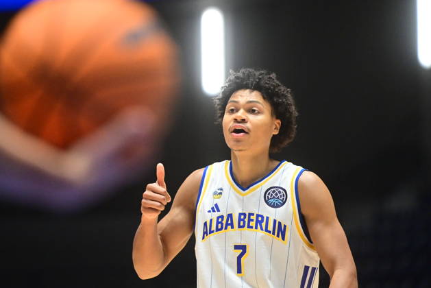 Men s basketball Champions League, group G, 1st round, match Slavia Praha NBK and Alba Berlin in Pardubice, Czech Republic, October 7, 2026. Jack Kayil of Alba Berlin. (CTKxPhoto JosefxVostarek) CTKPhotoP2026100707302  CTKPhotoP2026100707302