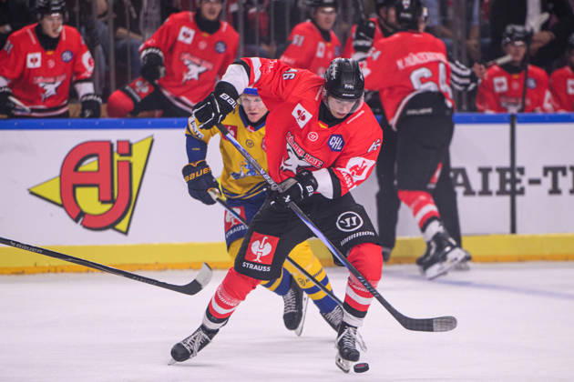 COLOGNE, GERMANY - 7 OCTOBER, 2026: - The Champions Hockey League match Koelner Haie vs. Herning Blue Fox at LANXESS arena. Copyright: xVitaliixKliuievx