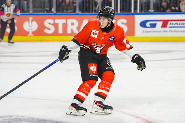 Eishockey CHL 5. Spieltag Kölner Haie - Herning Blue Fox am 07.10.2026 in der Lanxess Arena in Köln Debut für Youngster Mateu Späth ( Köln )