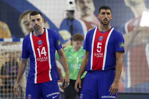 HANDBALL : Paris Saint Germain Vs Celje - Ligue des Champions - 07 10 2026 Ferran Sole (Paris Saint-Germain) - Yahia Omar (Paris Saint-Germain) ParisFrance  Copyright: xMichaelxBaucherx