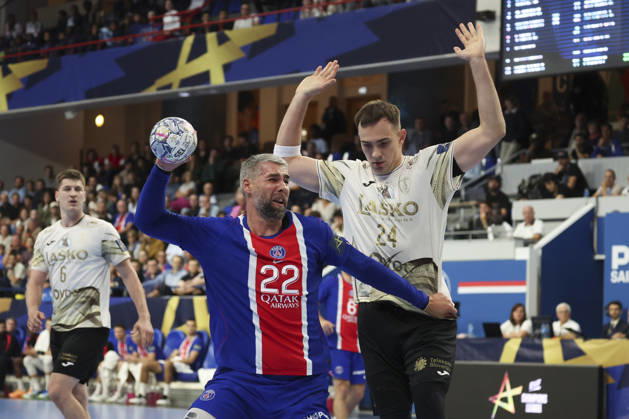 HANDBALL : Paris Saint Germain Vs Celje - Ligue des Champions - 07 10 2026 Luka Karabatic (Paris Saint-Germain) Vs Uros Milicevic (Celje) ParisFrance  Copyright: xMichaelxBaucherx