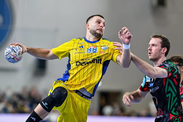 07.10.2026 KIELCE UL. BOCZNA ( POLAND ) PILKA RECZNA MEZCZYZN ( HANDBALL MEN S ) LIGA MISTRZOW - FAZA GRUPOWA ( MEN S EHF CHAMPIONS LEAGUE - GROUP PHASE ) MECZ INDUSTRIA KIELCE - SC MAGDEBURG ( GAME ) NZ ALEKS VLAH FELIX CLAAR FOTO MICHAL STANCZYK CYFRASPORT NEWSPIX.PL --- Newspix.pl  20261007CSMS0001