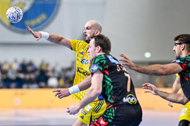 07.10.2026 KIELCE UL. BOCZNA ( POLAND ) PILKA RECZNA MEZCZYZN ( HANDBALL MEN S ) LIGA MISTRZOW - FAZA GRUPOWA ( MEN S EHF CHAMPIONS LEAGUE - GROUP PHASE ) MECZ INDUSTRIA KIELCE - SC MAGDEBURG ( GAME ) NZ ARCIOM KARALOK ( ARTSEM KARALEK ) SYLWETKA FOTO MICHAL STANCZYK CYFRASPORT NEWSPIX.PL --- Newspix.pl  20261007CSMS0006