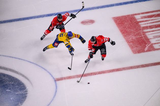 COLOGNE, GERMANY - 7 OCTOBER, 2026: - The Champions Hockey League match Koelner Haie vs. Herning Blue Fox at LANXESS arena.  Copyright: xVitaliixKliuievx
