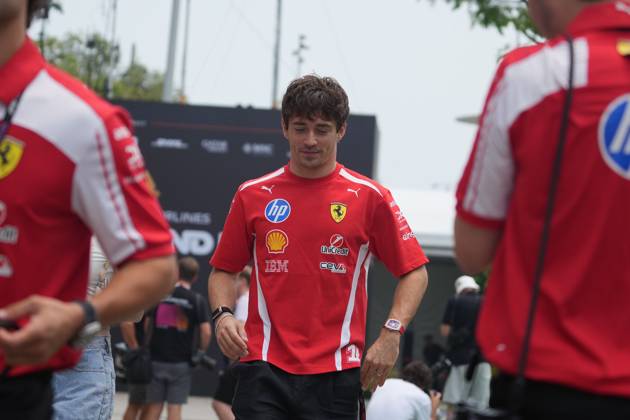 October 8, 2026, Singapore, Singapore: Charles Leclerc (MCO) (Scuderia Ferrari HP) in the paddock of the Formula 1 Singapore Grand Prix 2026 at the Marina Bay Street Circuit. Singapore Singapore - ZUMAs197 20261008_aaa_s197_003 Copyright: xLucaxMartinix