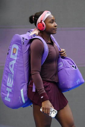 2026 China Open Women s Singles Round of 16 match in Beijing - 07 Oct. Coco Gauff of the United States in action against Elise Mertens of Belgium during Women s Singles Round of 16 match on day eight of China Open at the National Tennis Center. Elise Mertens won 3-6, 3-6 Bejing China Copyright: xPolyxFeix xSOPAxImagesx 20261008_5666_150