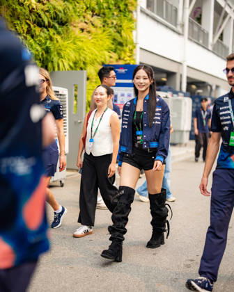 2026 Formula 1 Singapore - Tzuyu at Media Day TZUYU (TPE) K-Pop Singer and Member of TWICE in the Paddock on Thursday Media Day during the Formula 1 Singapore Airlines Singapore Grand Prix 2026 at Marina Bay Street Circuit, Singapore, on October 8, 2026. Photo by Antoine LAPEYRE Reveries Agency via ABACAPRESS.COM Singapore Singapore  Copyright: xAntoinexLapeyre ReveriesxAgency ABACAx