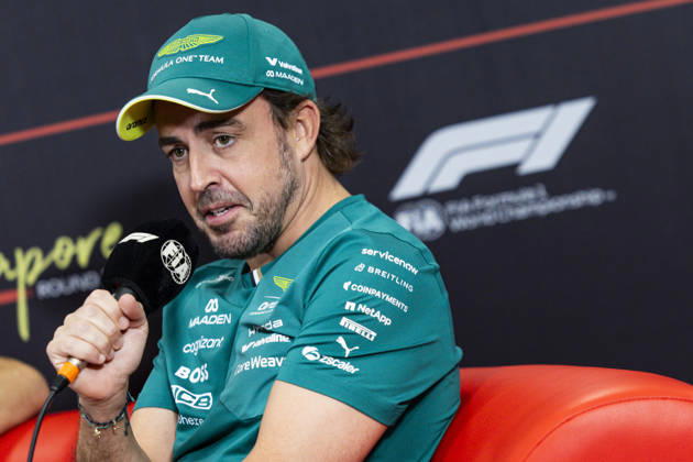 F1 - SINGAPORE GRAND PRIX 2026 ALONSO Fernando (spa), Aston Martin F1 Team Honda AMR26, portrait, pre-event press conference, PK, Pressekonferenz during the 2026 Formula 1 Singapore Grand Prix, 17th round of the 2026 Formula One World Championship, WM, Weltmeisterschaft from October 9 to 11, 2026 on the Marina Bay Street Circuit, in Singapore, Singapore - SingaporeSingapore Copyright: xJulienxDelfossex