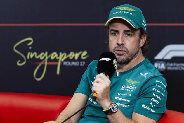 F1 - SINGAPORE GRAND PRIX 2026 ALONSO Fernando (spa), Aston Martin F1 Team Honda AMR26, portrait, pre-event press conference, PK, Pressekonferenz during the 2026 Formula 1 Singapore Grand Prix, 17th round of the 2026 Formula One World Championship, WM, Weltmeisterschaft from October 9 to 11, 2026 on the Marina Bay Street Circuit, in Singapore, Singapore - SingaporeSingapore Copyright: xJulienxDelfossex