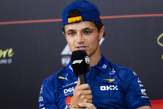 F1 - SINGAPORE GRAND PRIX 2026 NORRIS Lando (gbr), McLaren F1 Team MCL40, portrait, pre-event press conference, PK, Pressekonferenz during the 2026 Formula 1 Singapore Grand Prix, 17th round of the 2026 Formula One World Championship, WM, Weltmeisterschaft from October 9 to 11, 2026 on the Marina Bay Street Circuit, in Singapore, Singapore - SingaporeSingapore Copyright: xJulienxDelfossex
