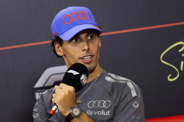 F1 - SINGAPORE GRAND PRIX 2026 BORTOLETO Gabriel (bra), Audi F1 Team R26, portrait, pre-event press conference, PK, Pressekonferenz during the 2026 Formula 1 Singapore Grand Prix, 17th round of the 2026 Formula One World Championship, WM, Weltmeisterschaft from October 9 to 11, 2026 on the Marina Bay Street Circuit, in Singapore, Singapore - SingaporeSingapore Copyright: xJulienxDelfossex