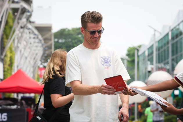 F1 - SINGAPORE GRAND PRIX 2026 HULKENBERG Nico (ger), Audi F1 Team R26, portrait during the 2026 Formula 1 Singapore Grand Prix, 17th round of the 2026 Formula One World Championship, WM, Weltmeisterschaft from October 9 to 11, 2026 on the Marina Bay Street Circuit, in Singapore, Singapore - SingaporeSingapore  Copyright: xANTONINxVINCENTx