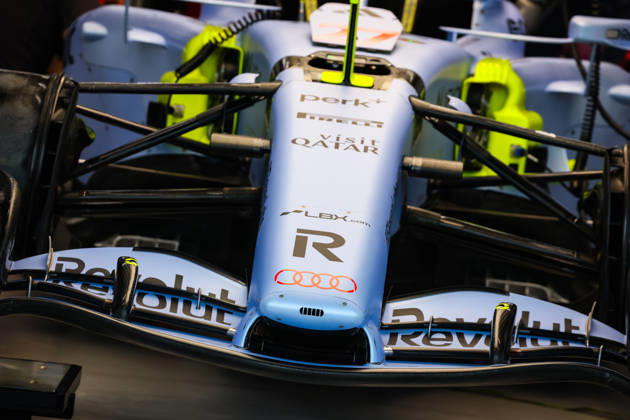 F1 - SINGAPORE GRAND PRIX 2026 Audi F1 Team R26, garage, box, during the 2026 Formula 1 Singapore Grand Prix, 17th round of the 2026 Formula One World Championship, WM, Weltmeisterschaft from October 9 to 11, 2026 on the Marina Bay Street Circuit, in Singapore, Singapore - SingaporeSingapore  Copyright: xANTONINxVINCENTx
