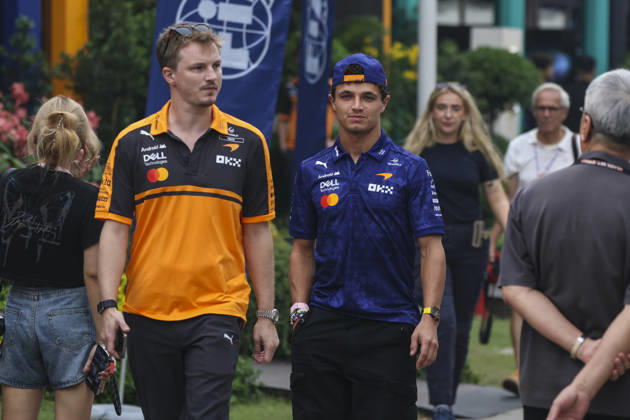 Formula 1 Singapore Airlines Singapore Grand Prix 2026 Lando Norris (GBR), McLaren Mastercard F1 Team , MCL40, Car 1 during Formula 1 Singapore Airlines Singapore Grand Prix 2026 on October 8., 2026 in Marina Bay Street Circuit, Singapore, Zsombor Toth Singapore Marina Bay Street Circuit Singapore Singapore Copyright: xZsomborxTothx