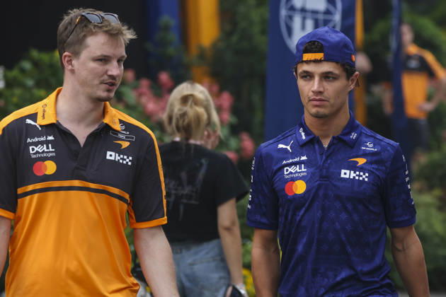 Formula 1 Singapore Airlines Singapore Grand Prix 2026 Lando Norris (GBR), McLaren Mastercard F1 Team , MCL40, Car 1 during Formula 1 Singapore Airlines Singapore Grand Prix 2026 on October 8., 2026 in Marina Bay Street Circuit, Singapore, Zsombor Toth Singapore Marina Bay Street Circuit Singapore Singapore Copyright: xZsomborxTothx