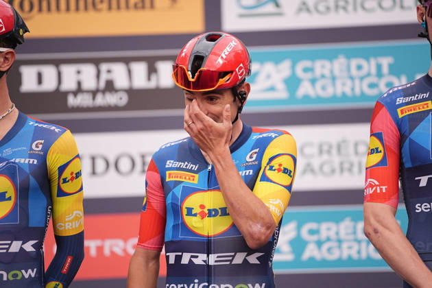 Last race for Italy s Jacopo Mosca of Lidl-Trek during the 110th edition of the Gran Piemonte 2026 a 185 km one day race from Asti to Bra on October 08, 2026, Italy.  Copyright: xMarcoxAlpozzi LaPressex