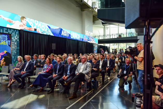 October 8, 2026, Melbourne, Australia: MELBOURNE, AUSTRALIA, OCTOBER 8, 2026: Tennis Australia holds the official media launch of the Australian Open 2027 Grand Slam tennis tournament at the Rod Laver Arena Concourse in Melbourne. The presentation, hosted by former tennis player Jelena Dokic and Australian tennis legend Todd Woodbridge, featured several guests and was followed by a press conference, PK, Pressekonferenz with Tennis Australia CEO Andrew Abdo ahead of the upcoming tournament. Australian Open 2027 Unveiled In Melbourne - ZUMAq101 0868920548st Copyright: xAlexanderxBogatyrevx