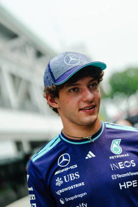 2026 Formula 1 Singapore - Media Day ANDREA KIMI ANTONELLI (ITA) of Mercedes-AMG PETRONAS Formula One Team Media Day on Thursday during the 2026 FORMULA 1 SINGAPORE AIRLINES SINGAPORE GRAND PRIX 2026 at MARINA BAY STREET CIRCUIT SINGAPORE on October 8, 2026. Photo by Tan Jun Da ABACAPRESS.COM Singapore Singapore  Copyright: xJunxDaxTan ABACAx