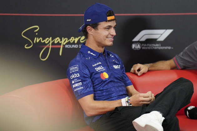 FORMULA 1 SINGAPORE AIRLINES SINGAPORE GRAND PRIX 2026 Lando Norris (GBR) 1 McLaren in a press conference, PK, Pressekonferenz during the Formula 1 Singapore Airlines Singapore Grand Prix 2026, Round 17 of the 2026 Formula 1 World Championship, WM, Weltmeisterschaft from 9th - 11th October 2026 at the Marina Bay Street Circuit, Singapore. Credit: Robbie Hoad Every Second Media Editorial use only. All images are copyright Every Second Media Limited. No images may be reproduced without prior permission. Copyright: xIMAGO EveryxSecondxMediax ESM-2203-0007 RobbiexHoadx xEveryxSecondxMediax