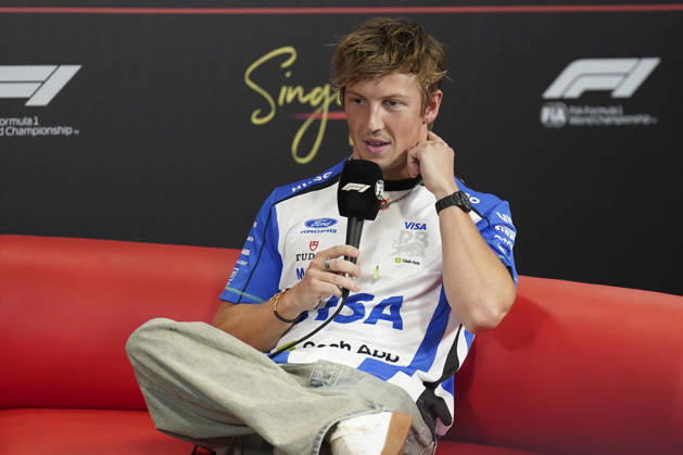 FORMULA 1 SINGAPORE AIRLINES SINGAPORE GRAND PRIX 2026 Liam Lawson (NZL) 30 Racing Bulls in a press conference, PK, Pressekonferenz during the Formula 1 Singapore Airlines Singapore Grand Prix 2026, Round 17 of the 2026 Formula 1 World Championship, WM, Weltmeisterschaft from 9th - 11th October 2026 at the Marina Bay Street Circuit, Singapore. Credit: Robbie Hoad Every Second Media Editorial use only. All images are copyright Every Second Media Limited. No images may be reproduced without prior permission. Copyright: xIMAGO EveryxSecondxMediax ESM-2203-0013 RobbiexHoadx xEveryxSecondxMediax