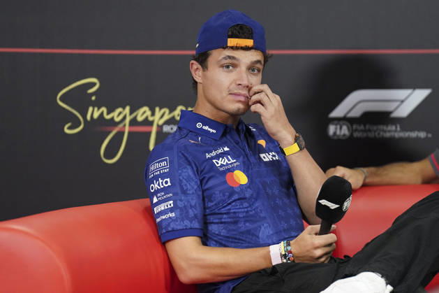 FORMULA 1 SINGAPORE AIRLINES SINGAPORE GRAND PRIX 2026 Lando Norris (GBR) 1 McLaren in a press conference, PK, Pressekonferenz during the Formula 1 Singapore Airlines Singapore Grand Prix 2026, Round 17 of the 2026 Formula 1 World Championship, WM, Weltmeisterschaft from 9th - 11th October 2026 at the Marina Bay Street Circuit, Singapore. Credit: Robbie Hoad Every Second Media Editorial use only. All images are copyright Every Second Media Limited. No images may be reproduced without prior permission. Copyright: xIMAGO EveryxSecondxMediax ESM-2203-0015 RobbiexHoadx xEveryxSecondxMediax
