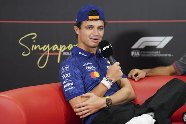 FORMULA 1 SINGAPORE AIRLINES SINGAPORE GRAND PRIX 2026 Lando Norris (GBR) 1 McLaren in a press conference, PK, Pressekonferenz during the Formula 1 Singapore Airlines Singapore Grand Prix 2026, Round 17 of the 2026 Formula 1 World Championship, WM, Weltmeisterschaft from 9th - 11th October 2026 at the Marina Bay Street Circuit, Singapore. Credit: Robbie Hoad Every Second Media Editorial use only. All images are copyright Every Second Media Limited. No images may be reproduced without prior permission. Copyright: xIMAGO EveryxSecondxMediax ESM-2203-0021 RobbiexHoadx xEveryxSecondxMediax