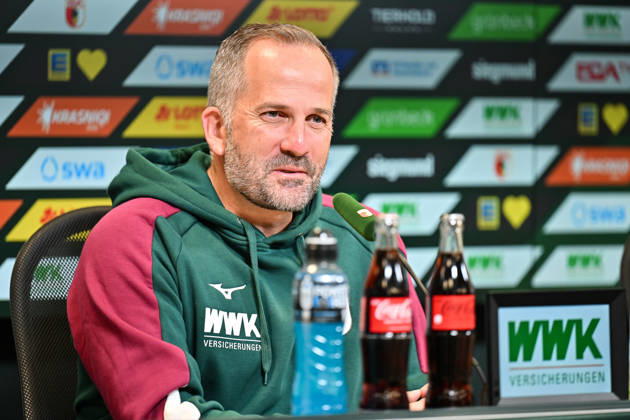 Pressekonferenz FC Augsburg, 08.10.2026 AUGSBURG, GERMANY; 08. OCTOBER: im Bild Manuel BAUM Coach FC Augsburg bei der Pressekonferenz vor der Bundesliga Partie gegen den FC Bayern Copyright: xBEAUTIFULxSPORTS Goldbergx