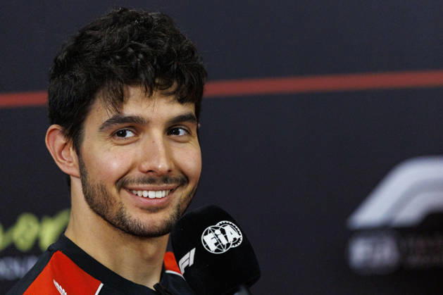 RECORD DATE NOT STATED 8th October 2026; Marina Bay, Singapore; Formula 1, Singapore Grand Prix, Arrival Day; Esteban Ocon (31) of France and TGR Haas F1 Team during the press conference, PK, Pressekonferenz at the Singapore Grand Prix StephenxBlackberry