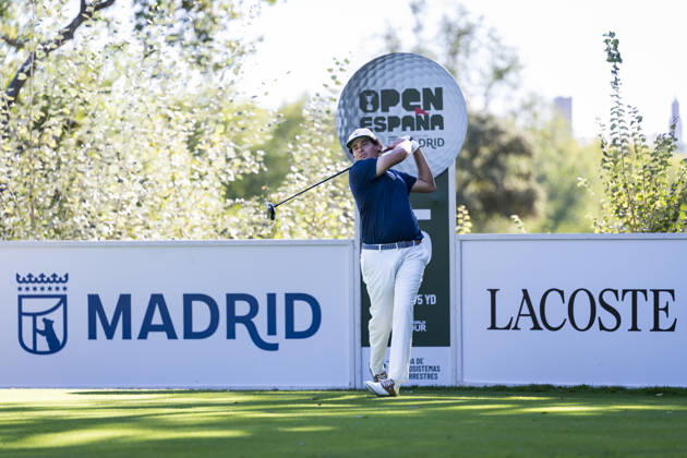 Open de Espana presented by Madrid - Day One MADRID, SPAIN - OCTOBER 8: Eugenio Chacarra of Spain plays his tee shot on day one of the Open de Espana presented by Madrid at Club de Campo Villa de Madrid on October 8, 2026 in Madrid, Spain. Madrid Club de Campo Villa de Madrid Madrid Spain Copyright: xAlbertoxGardinx AGardin_20261008_Golf_Esp_Mad_0303