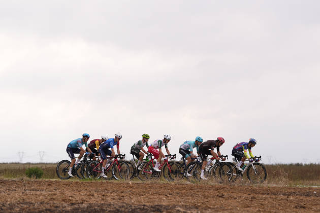 The pack rides during the 110th edition of the Gran Piemonte 2026 a 185 km one day race from Asti to Bra on October 08, 2026, Italy. Copyright: xFabioxFerrari LaPressex
