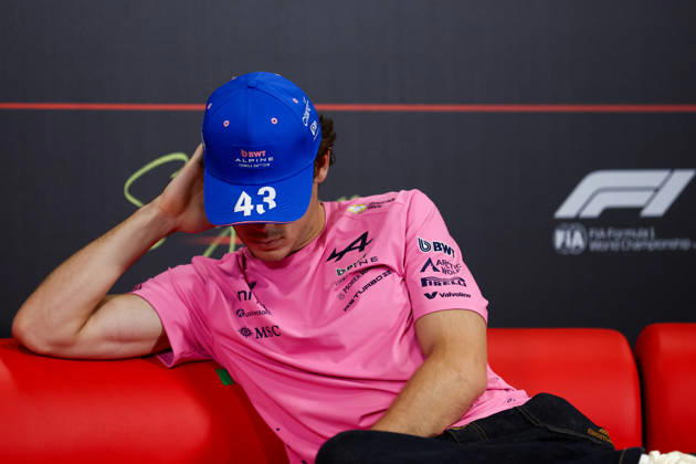 Drivers press conference, PK, Pressekonferenz ahead of 2026 Formula 1 Singapore Grand Prix SINGAPORE - OCTOBER 8: Team Alpine s Argentine driver Franco Colapinto attends a drivers press conference ahead of the Formula 1 Singapore Grand Prix at the Marina Bay Street Circuit in Singapore on October 08, 2026. Daniel Ceng Anadolu Singapore City Singapore. Editorial use only. Please get in touch for any other usage.  Copyright: x2026xAnadoluxDanielxCengx