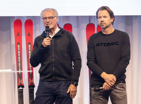 ALPINE SKIING - Atomic Media Day 2026 ALTENMARKT,AUSTRIA,08.OCT.26 - ALPINE SKIING - Atomic Media Day. Image shows CEO Wolfgang Mayrhofer and race director Christian Hoeflehner (Atomic). GEPAxpictures xHaraldxSteiner