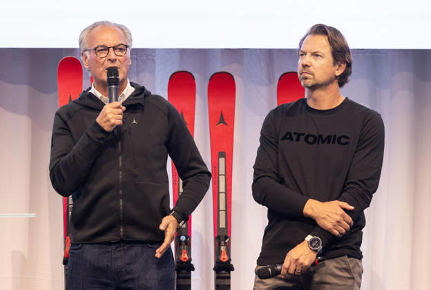 ALPINE SKIING - Atomic Media Day 2026 ALTENMARKT,AUSTRIA,08.OCT.26 - ALPINE SKIING - Atomic Media Day. Image shows CEO Wolfgang Mayrhofer and race director Christian Hoeflehner (Atomic). GEPAxpictures xHaraldxSteiner