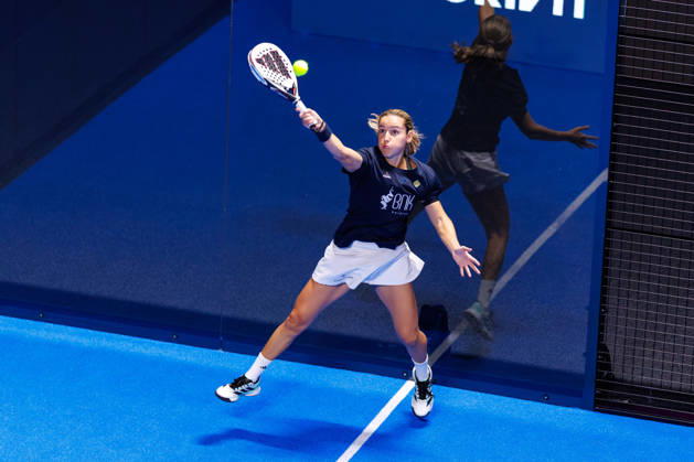 DÜSSELDORF, GERMANY - 8 OCTOBER 2026: Image shows Ariana Sanchez Fallada (ESP) during CUPRA Germany Premier Padel P2 2026 Day 5: Round of 16 at CASTELLO Düsseldorf on 8 10 2026 in Düsseldorf, Germany. Germany Copyright: xFröhlichxPascalx