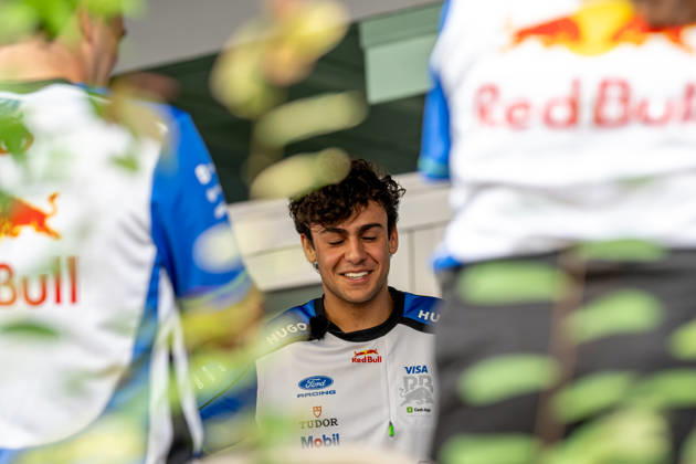 MARINA BAY, SINGAPORE: Arvid Lindblad, racing for the Racing Bulls team during the 2026 Formula 1 Singapore Grand Prix at the Marina Bay Street Circuit in Marina Bay, Singapore